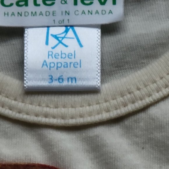 CATE & LEVI Organic Onesie - Baby - Made in Canada NEW NWT 3-6 mo Dog - Picture 4 of 4